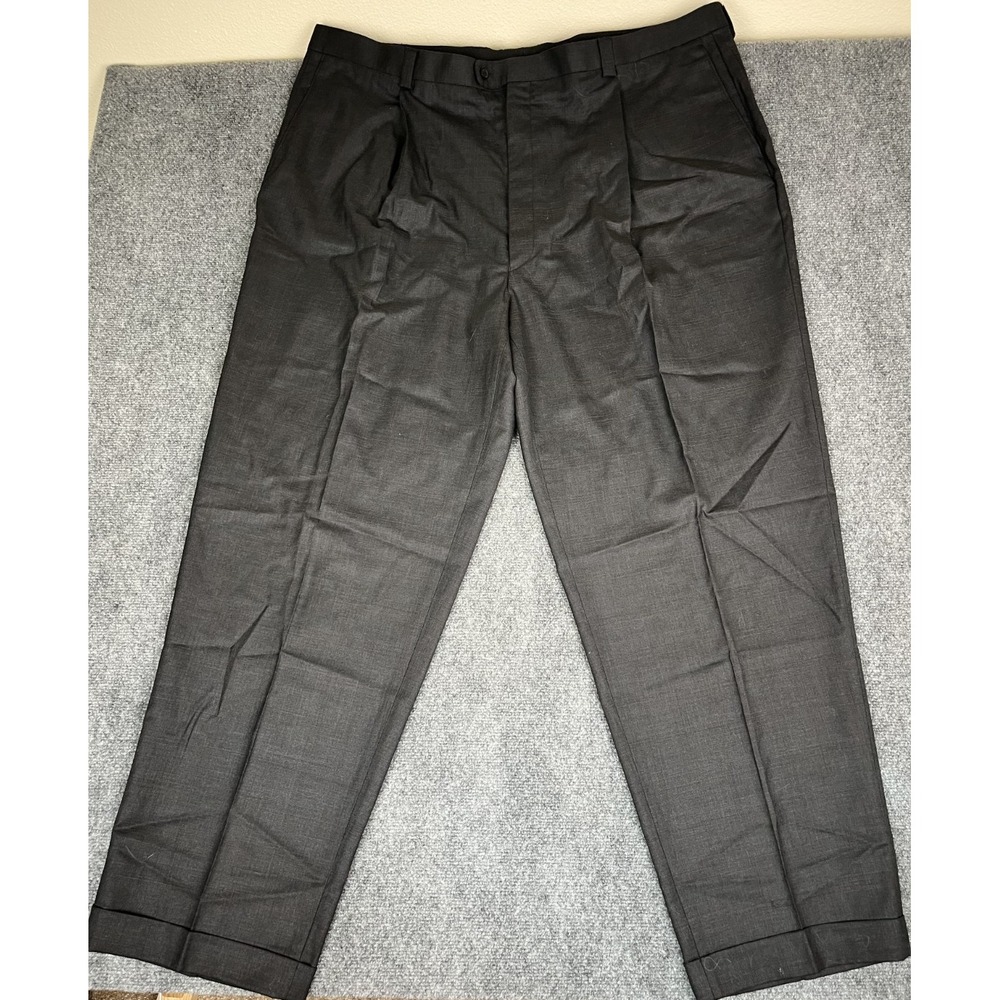 NWT Inserch Dress Pants Mens Black Super100s‎ Pure New Wool  Tailoring ITALY 48